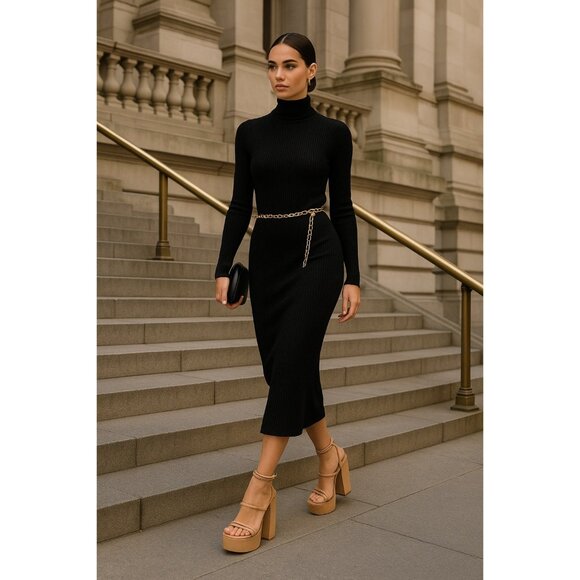 Cult Gaia Hyte Platform High Block Heel Sandals Camel Size 7 New In Box - Picture 3 of 9